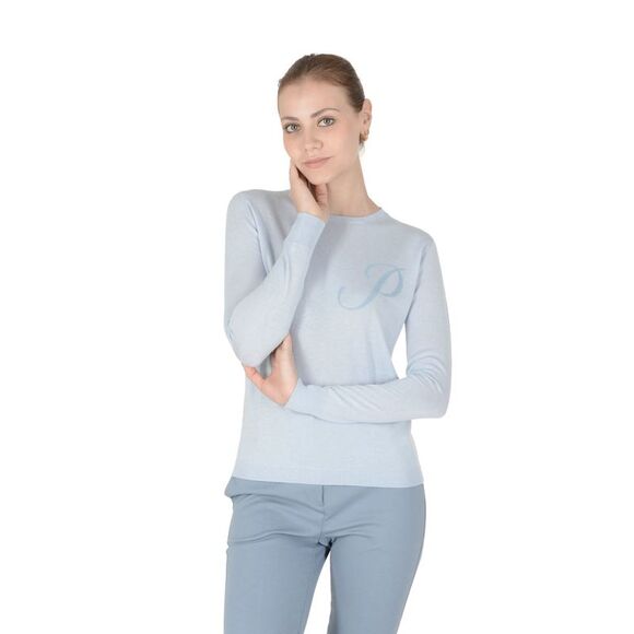 Crown of Edinburgh Cashmere P Jumper Long Sleeve Cashmere Women Sky blue - Picture 3 of 7